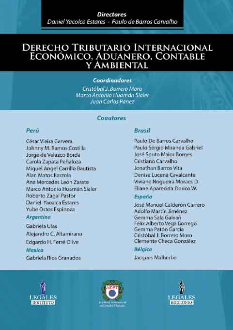 Portada DERECHO TRIBUTARIO INTERNACIONAL, ECONï¿½MICO, ADUANERO, CONTABLE, Y AMBIENTAL
